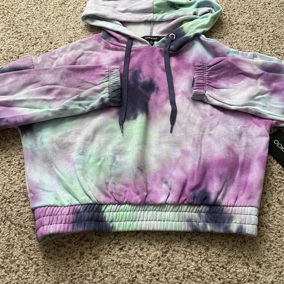 OOKIE & LALA Tie Dye Crop Hoodie NWT - XS - Picture 4 of 4